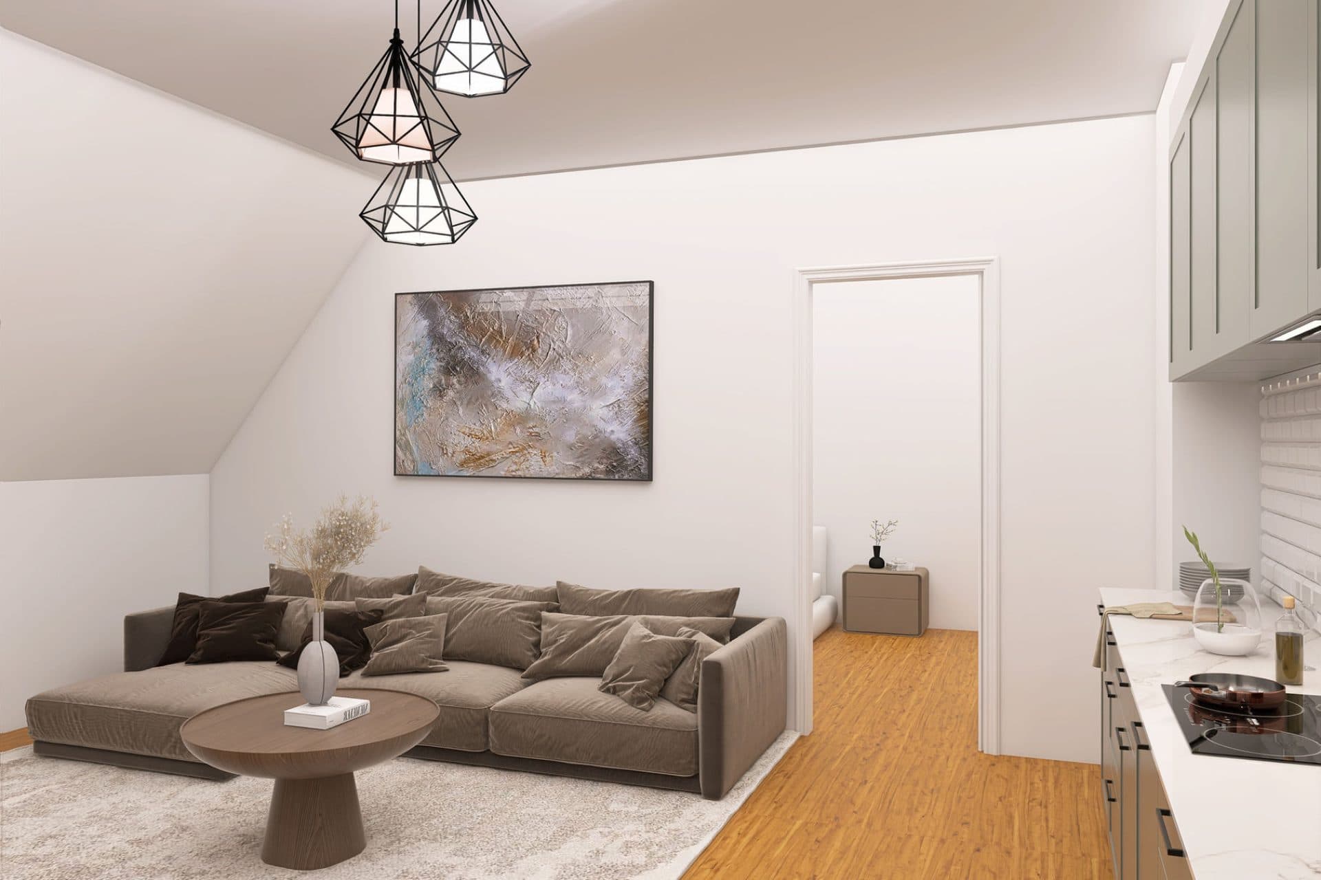 Půdní byty metro Palmovka - foto 2